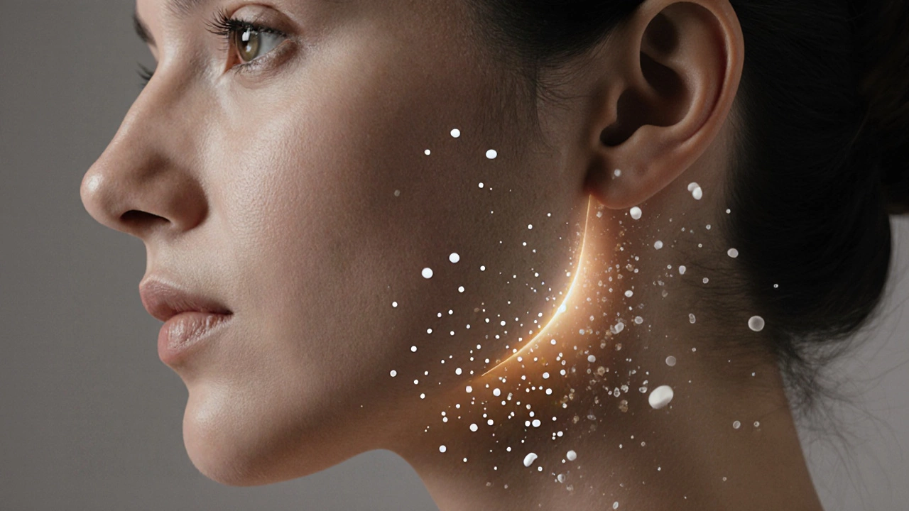 Профиль лица с невидимым лифтингом, создающим естественное подтягивание контуров.