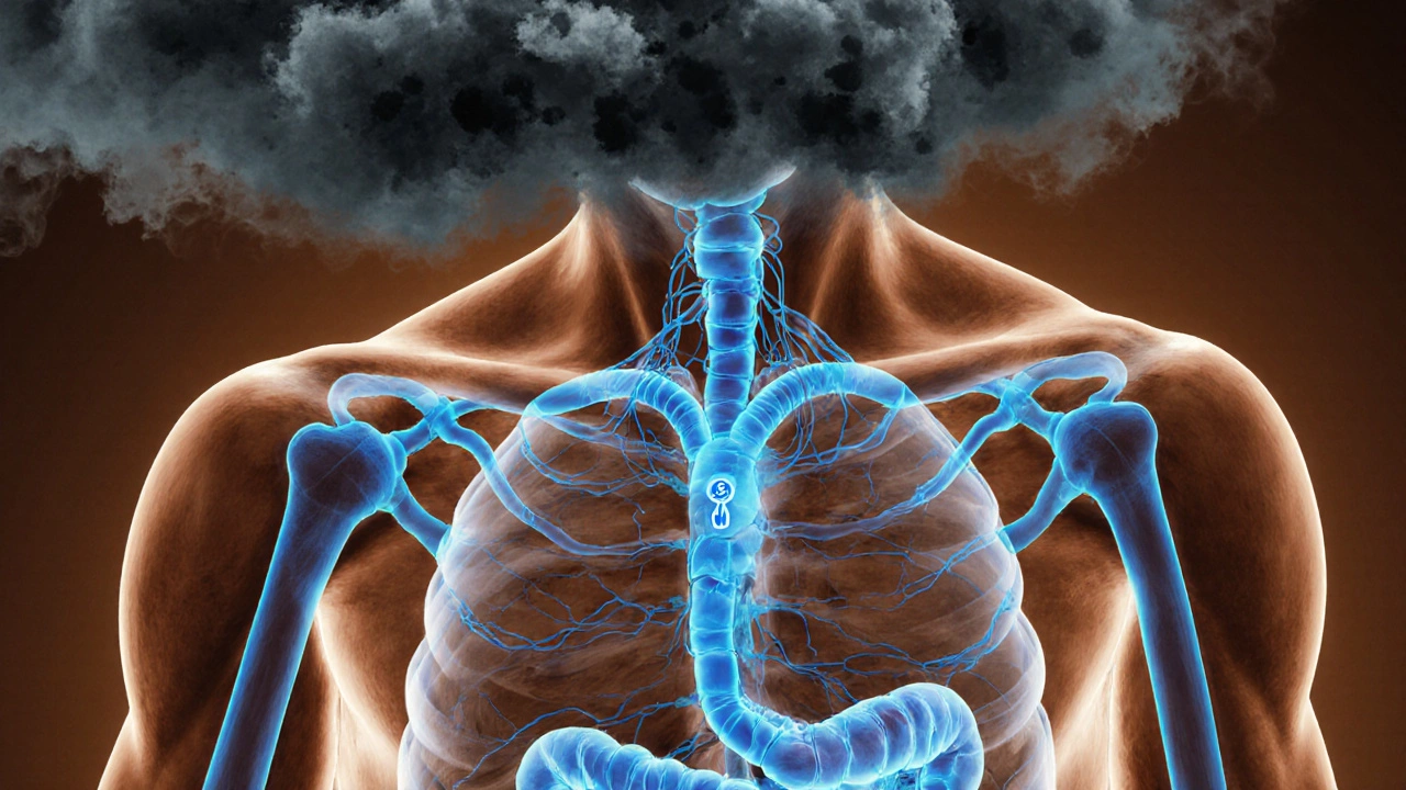 Прозрачное тело с нарушением всасывания витамина В12 и пигментными пятнами над лицом