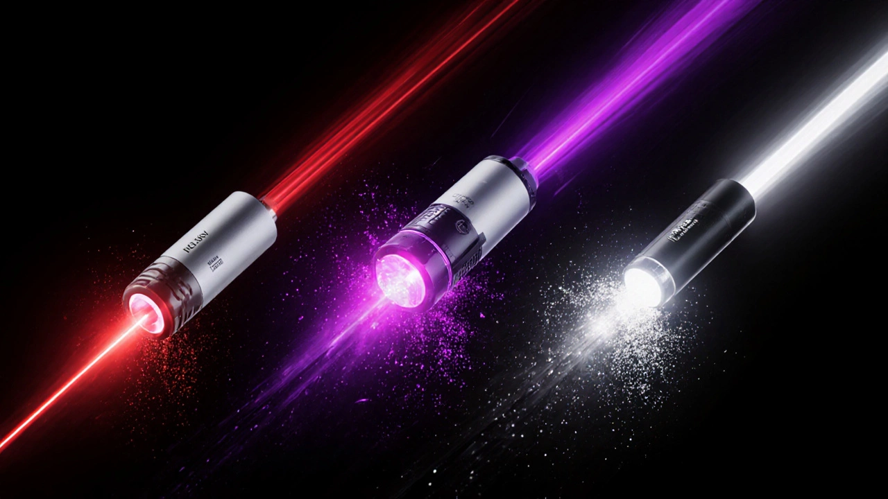 Три медицинских лазерных аппарата воздействуют на разные слои кожи, разрушая пигмент.