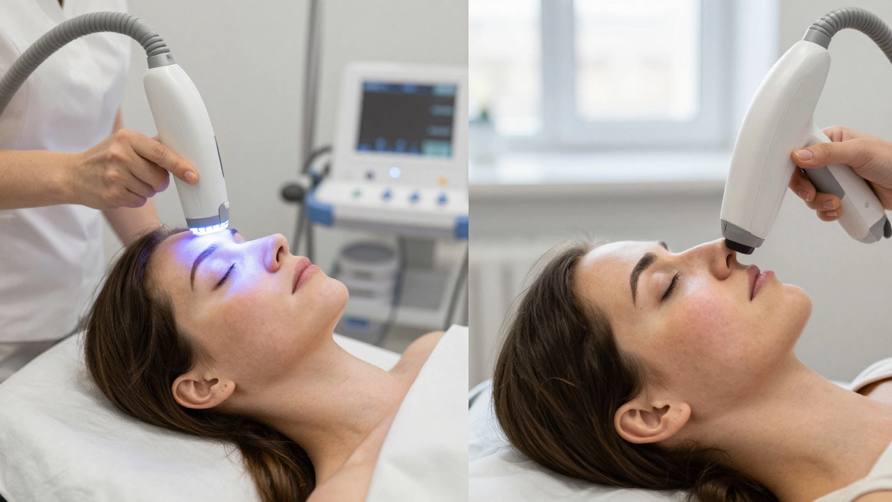 Сравнение IPL и Q-сплав лазера: мягкий свет против точечного воздействия на пигмент.