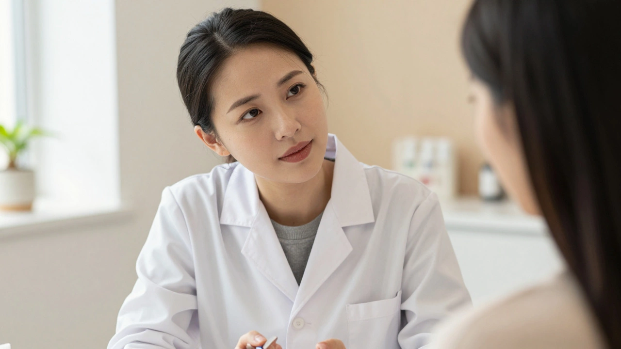 Косметолог обсуждает процедуры с клиентом с эмпатией