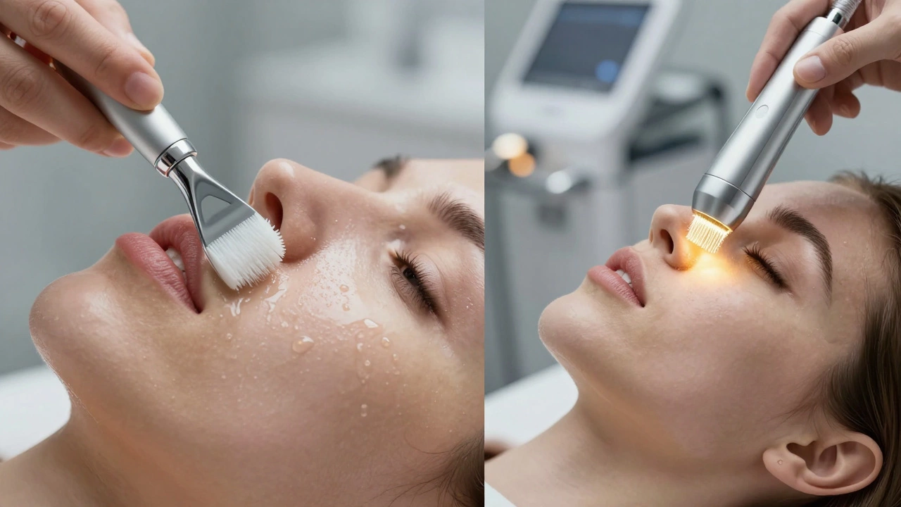Сравнение ультразвуковой чистки и RF-лифтинга для кожи лица